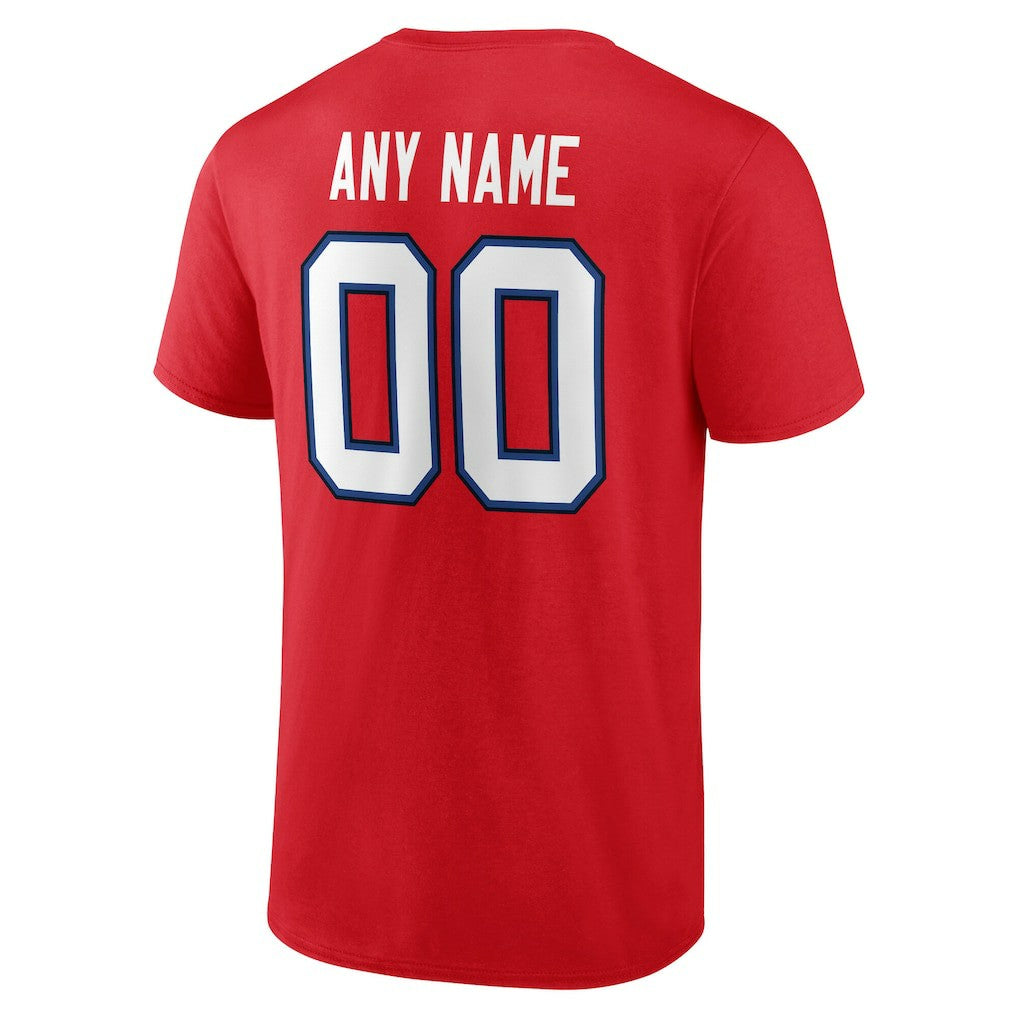 Buffalo Bills Big & Tall Team Authentic Custom T-Shirt Red - NFL