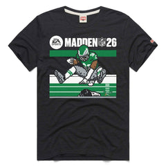 Saquon Barkley Philadelphia Eagles Homage Unisex Madden NFL '26 Retro Cover Tri-Blend T-Shirt Charcoal - NFL