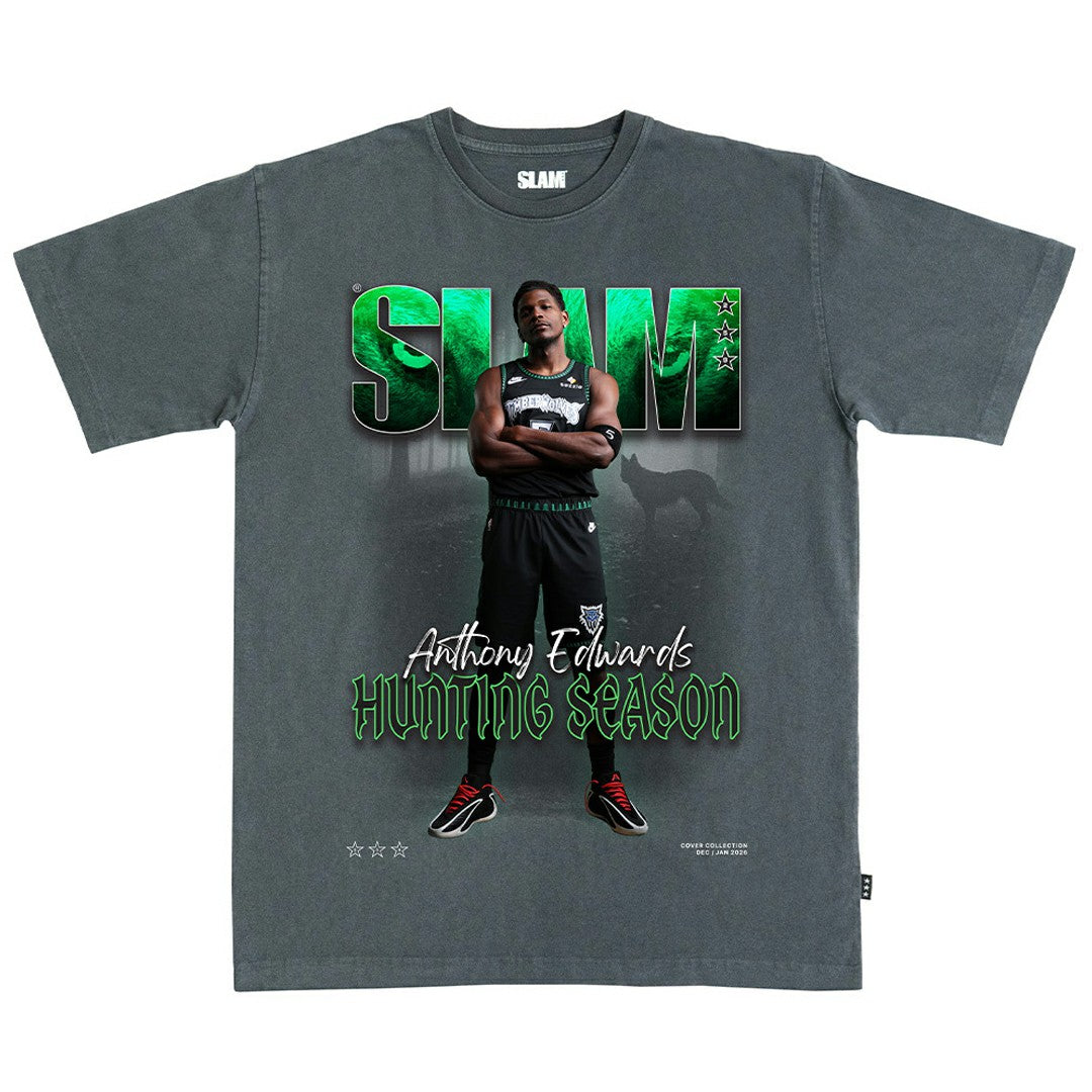 NBA - Anthony Edwards Minnesota Timberwolves SLAM Unisex Cover T-Shirt - Charcoal