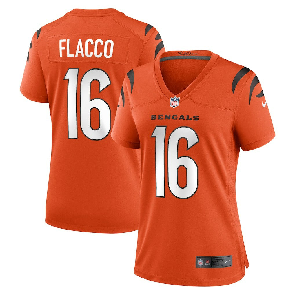 Joe Flacco Cincinnati Bengals Women's Alternate Game Jersey - Orange | NFL Jerseys