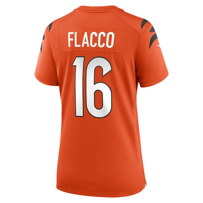 Joe Flacco Cincinnati Bengals Women's Alternate Game Jersey - Orange | NFL Jerseys