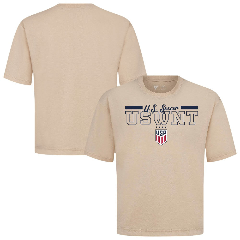 USWNT Levelwear Vanguard Luxe Signature T-Shirts - Khaki