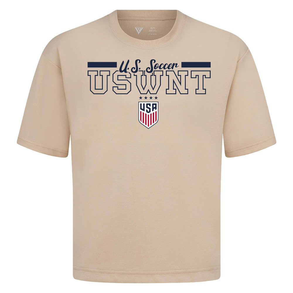 USWNT Levelwear Vanguard Luxe Signature T-Shirts - Khaki