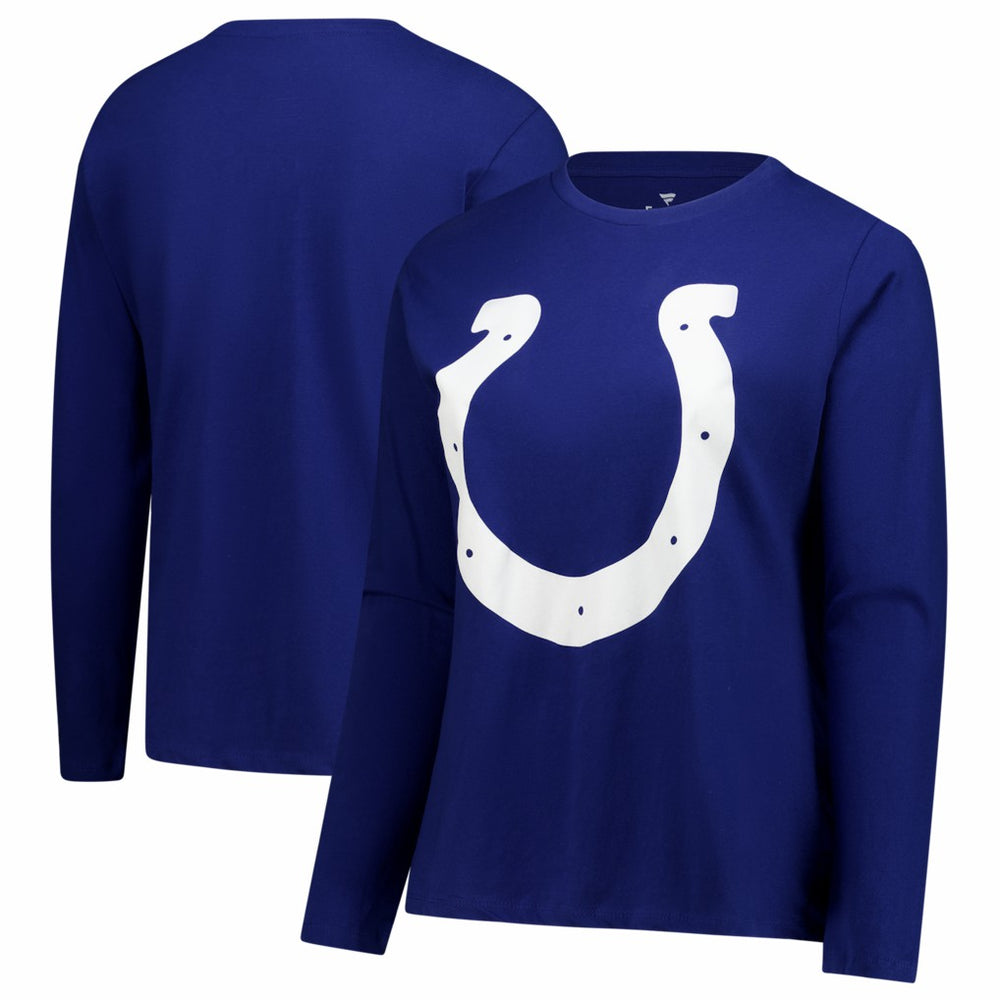 Indianapolis Colts Women's Plus Size Scoop Neck Long Sleeve T-Shirt Royal - Fanatics