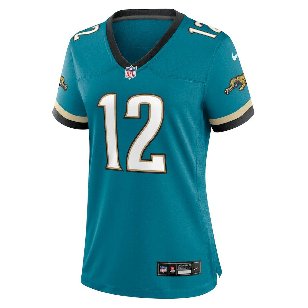 Travis Hunter Jacksonville Jaguars Women's Alternate 2 Prowler Throwback Game Jersey Teal - Nike