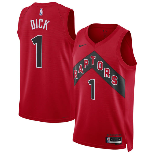 Gradey Dick Toronto Raptors Unisex Swingman Player Jersey - Icon Edition - Red | NBA Jerseys