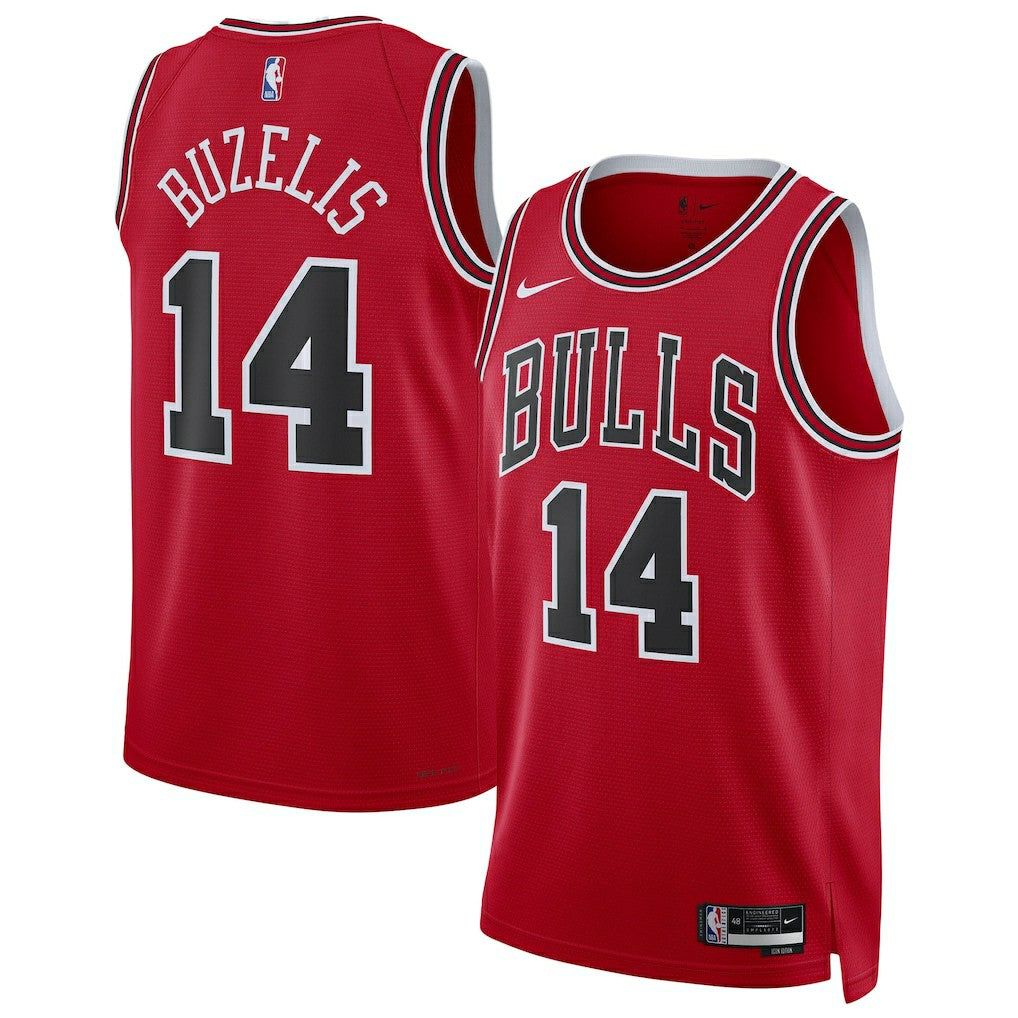 Nike - Matas Buzelis Chicago Bulls Unisex Swingman Player Jersey - Icon Editi- Red