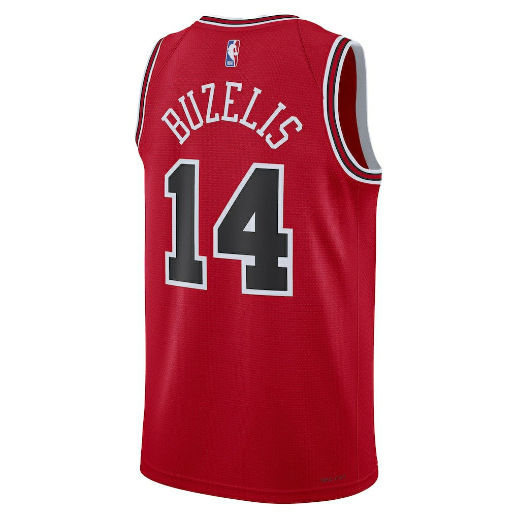 Nike - Matas Buzelis Chicago Bulls Unisex Swingman Player Jersey - Icon Editi- Red