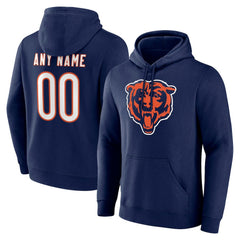 Chicago Bears Big & Tall Team Authentic Custom Hoodie Navy - NFL