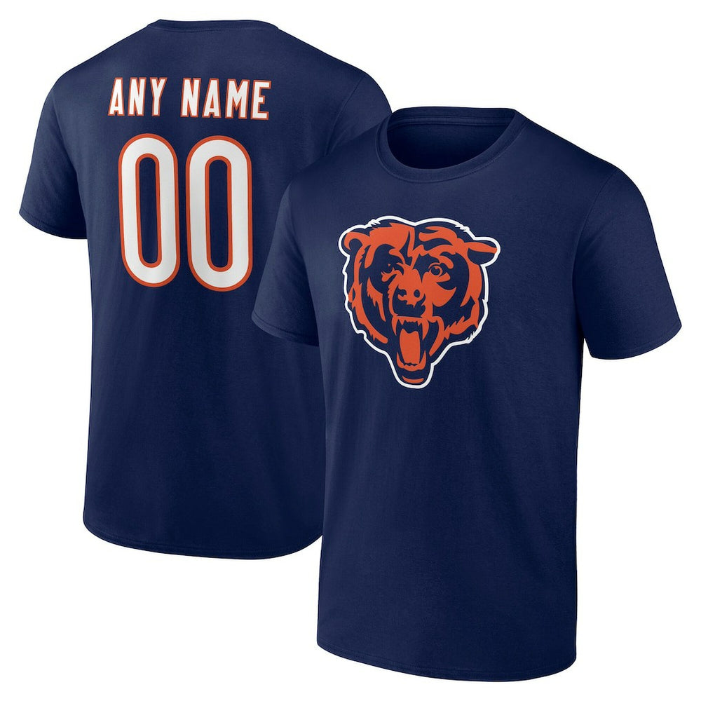 Chicago Bears Big & Tall Team Authentic Custom T-Shirt Navy - NFL