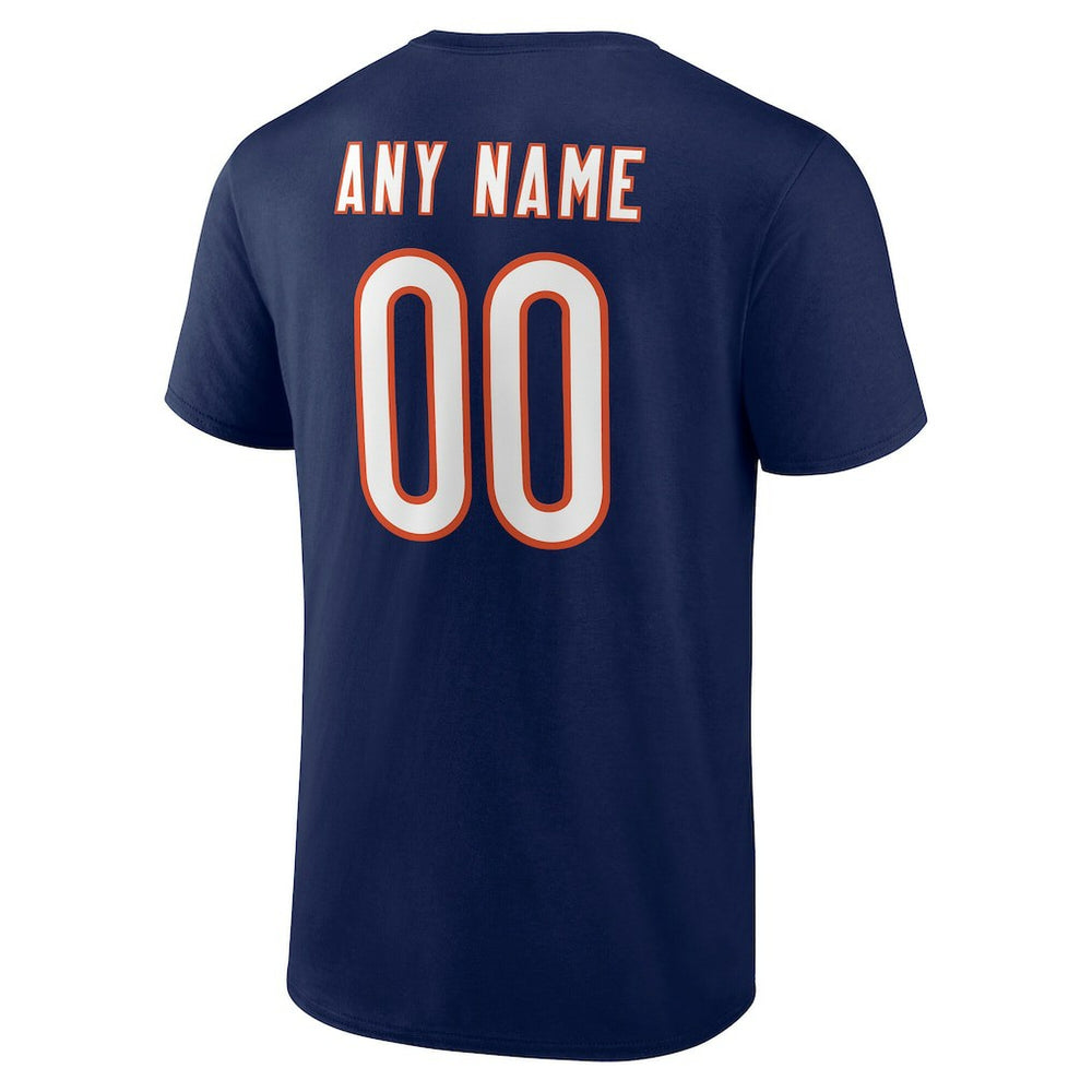 Chicago Bears Big & Tall Team Authentic Custom T-Shirt Navy - NFL