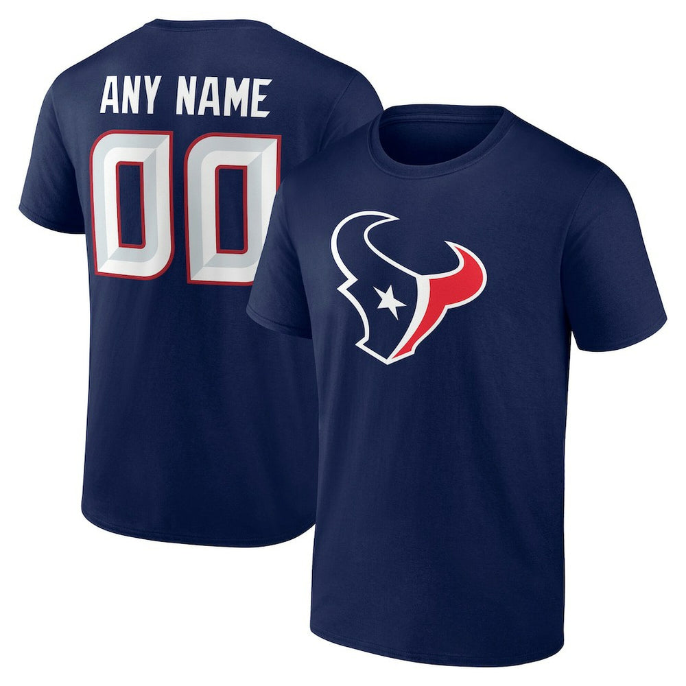 Houston Texans Big & Tall Team Authentic Custom T-Shirt Navy - NFL
