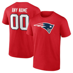 New England Patriots Big & Tall Team Authentic Custom T-Shirt Red - NFL