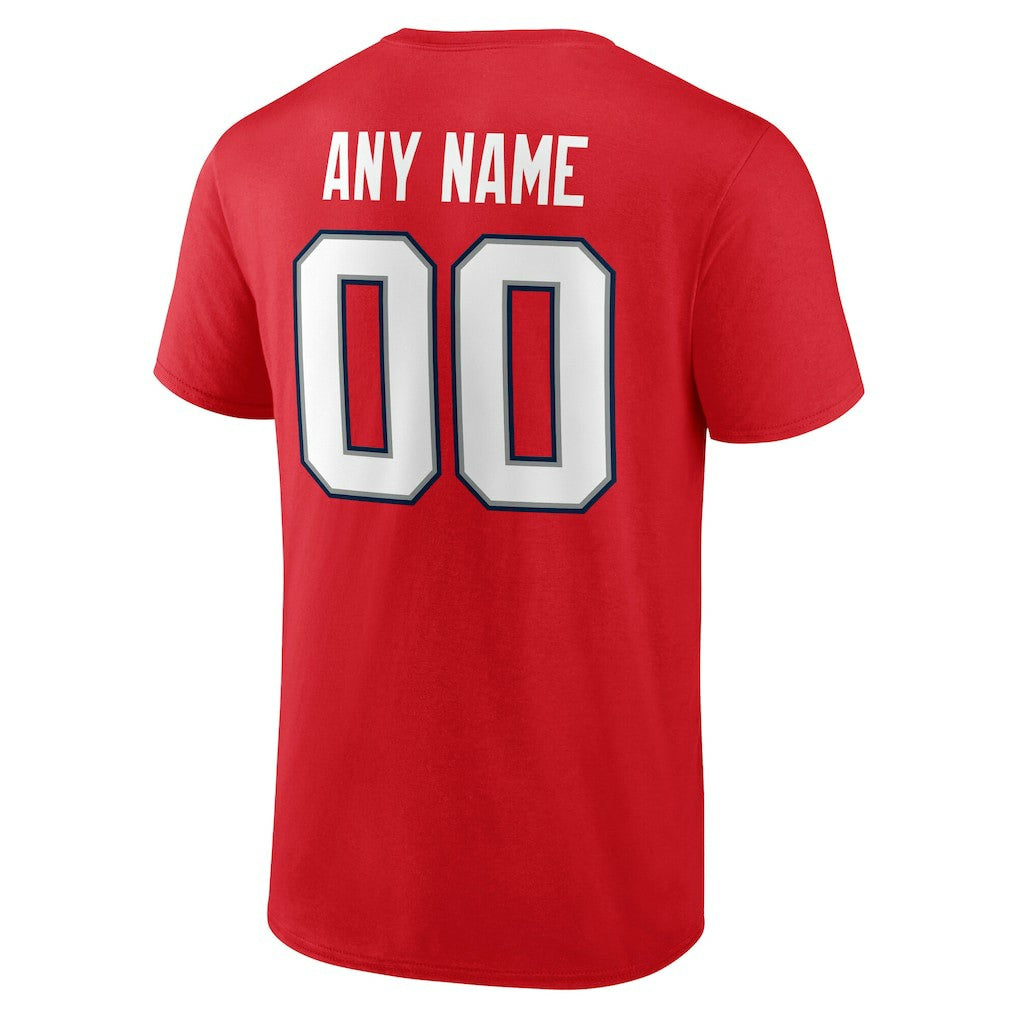 New England Patriots Big & Tall Team Authentic Custom T-Shirt Red - NFL