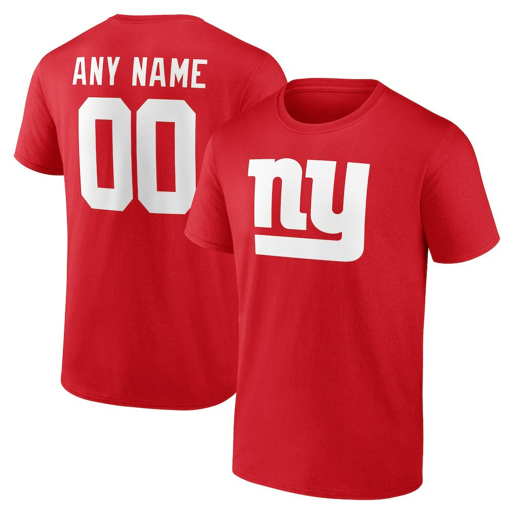 New York Giants Big & Tall Team Authentic Custom T-Shirt Red - NFL
