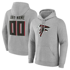 Atlanta Falcons Big & Tall Team Authentic Custom Hoodie Gray - NFL