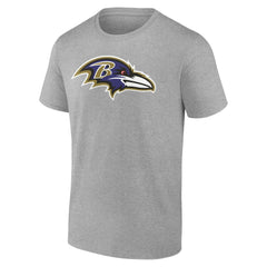 Baltimore Ravens Big & Tall Team Authentic Custom T-Shirt Gray - NFL