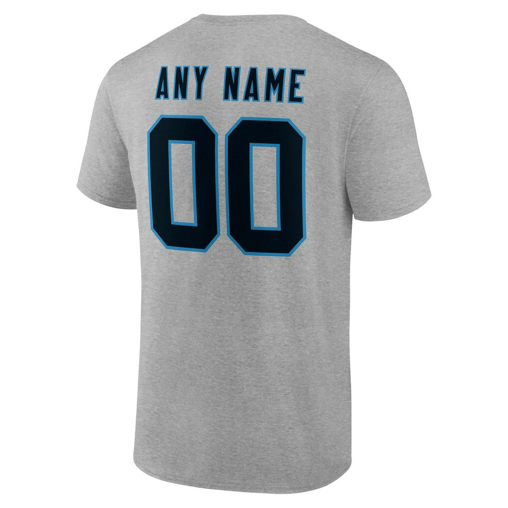 Carolina Panthers Big & Tall Team Authentic Custom T-Shirt Gray - NFL