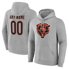 Chicago Bears Big & Tall Team Authentic Custom Hoodie Gray - NFL