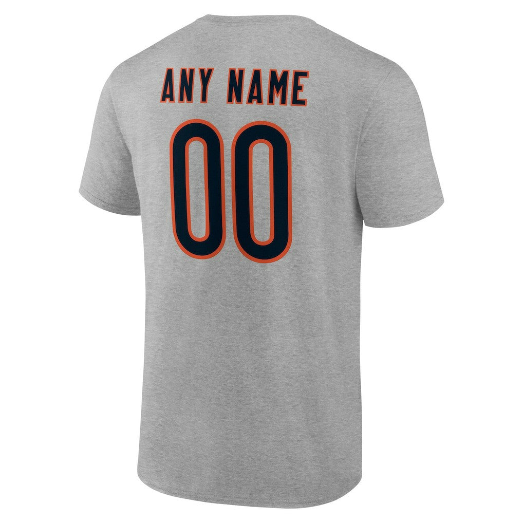 Chicago Bears Big & Tall Team Authentic Custom T-Shirt Gray - NFL