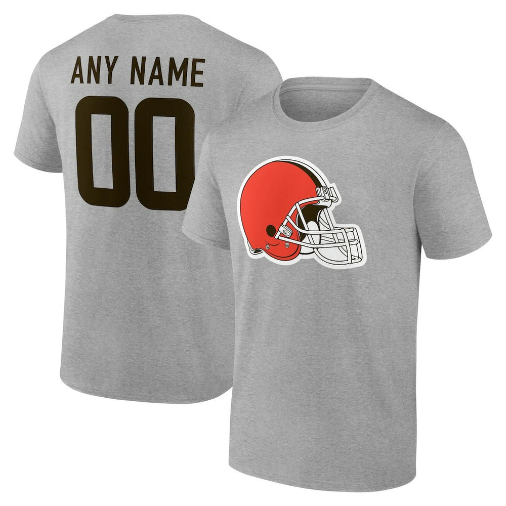 Cleveland Browns Big & Tall Team Authentic Custom T-Shirt Gray - NFL