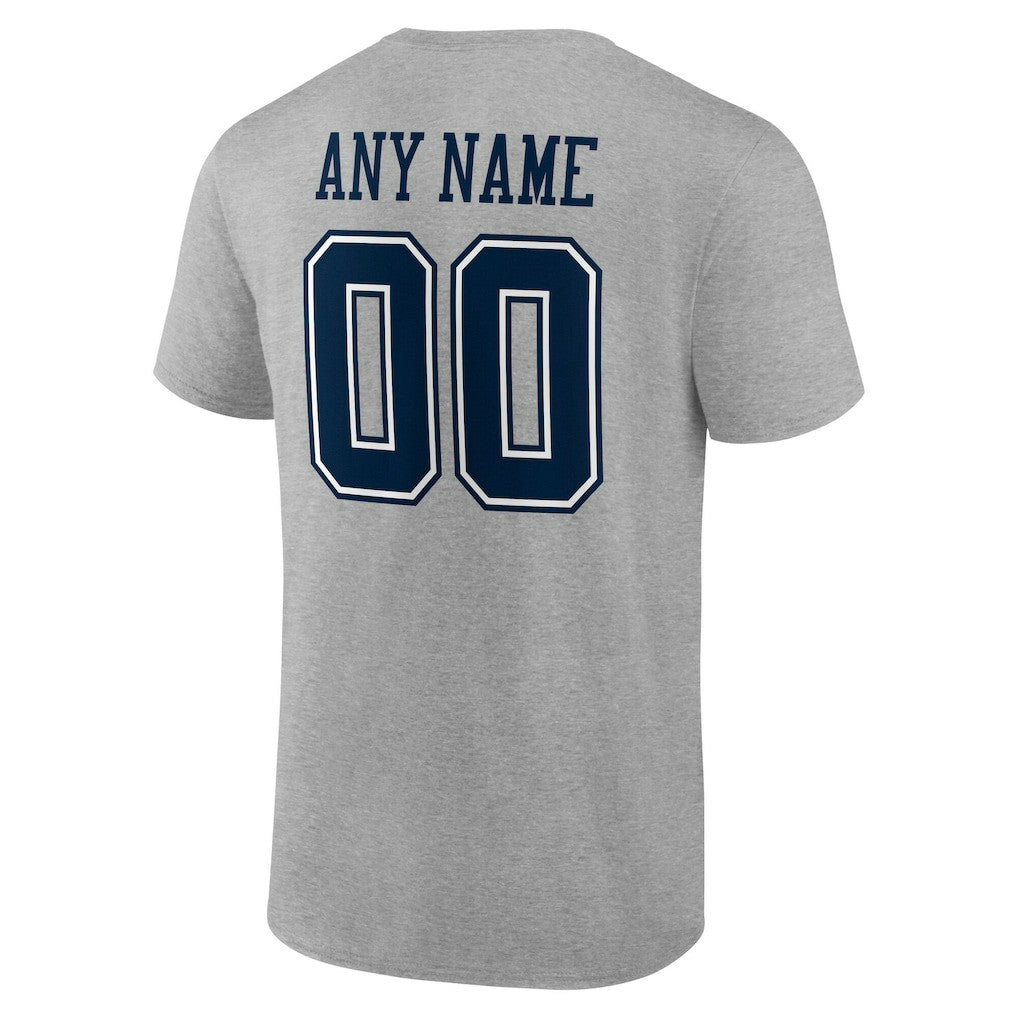 Dallas Cowboys Big & Tall Team Authentic Custom T-Shirt Gray - NFL