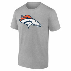 Denver Broncos Big & Tall Team Authentic Custom T-Shirt Gray - NFL