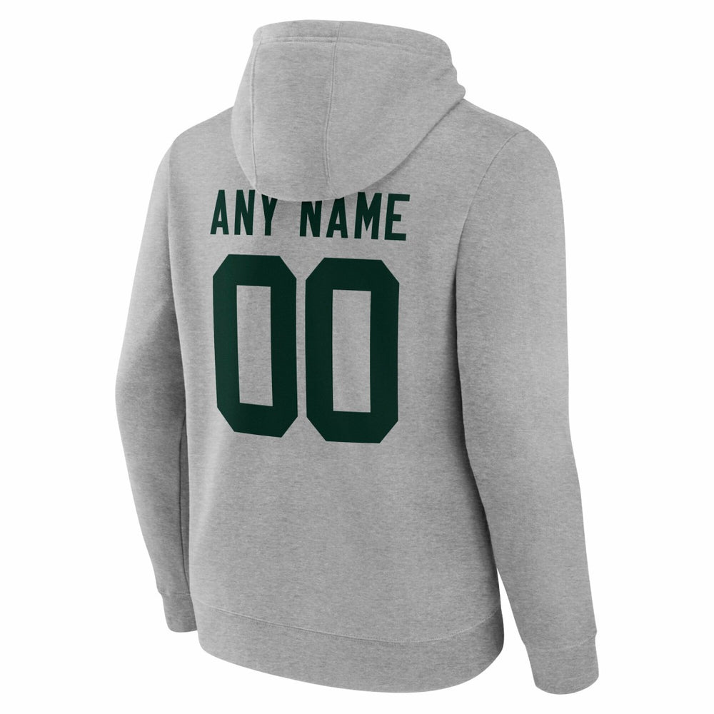 Green Bay Packers Big & Tall Team Authentic Custom Hoodie Gray - NFL
