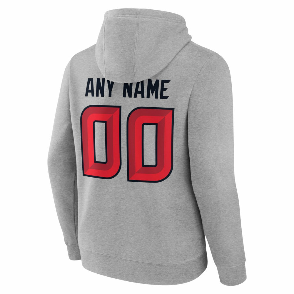 Houston Texans Big & Tall Team Authentic Custom Hoodie Gray - NFL