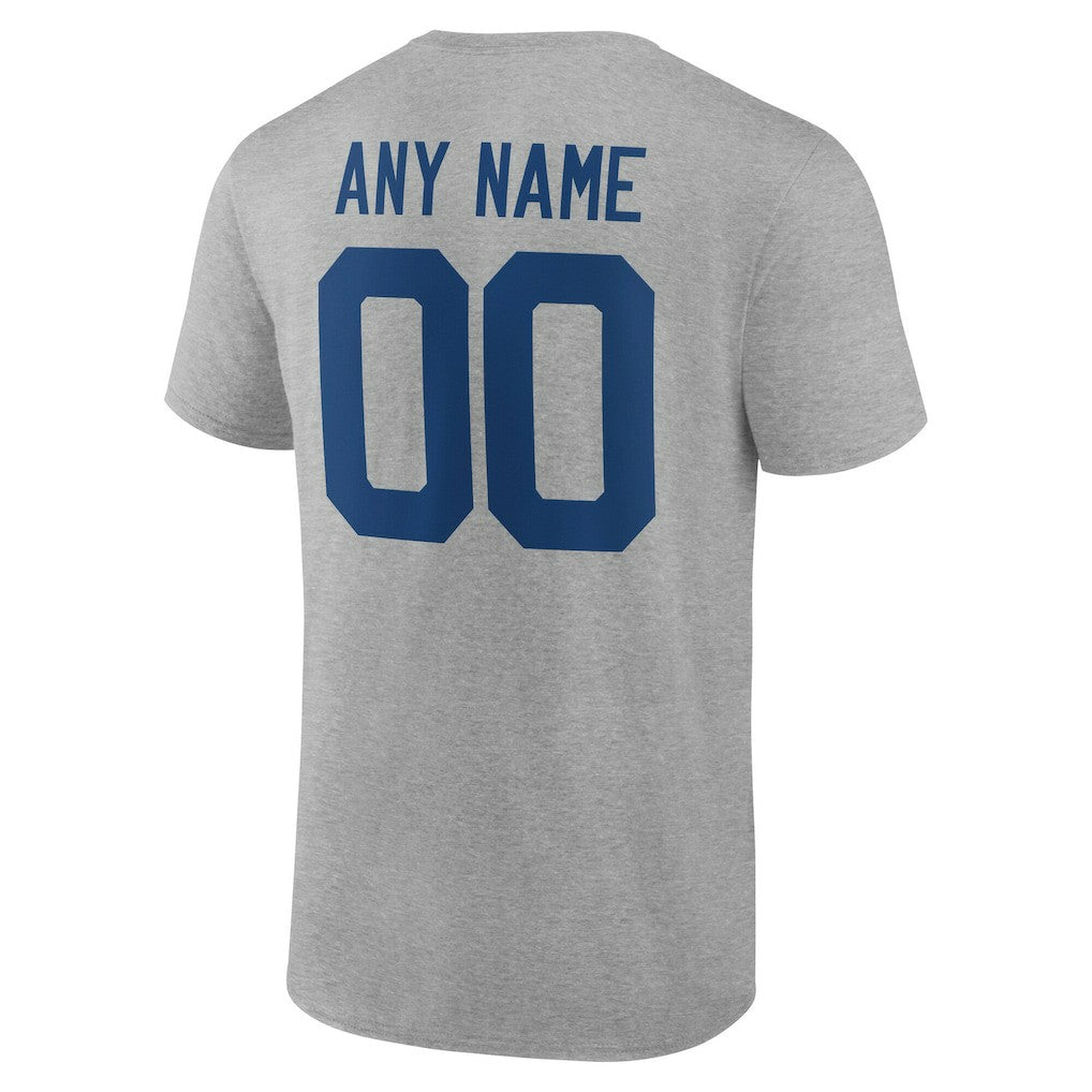 Indianapolis Colts Big & Tall Team Authentic Custom T-Shirt Gray - NFL