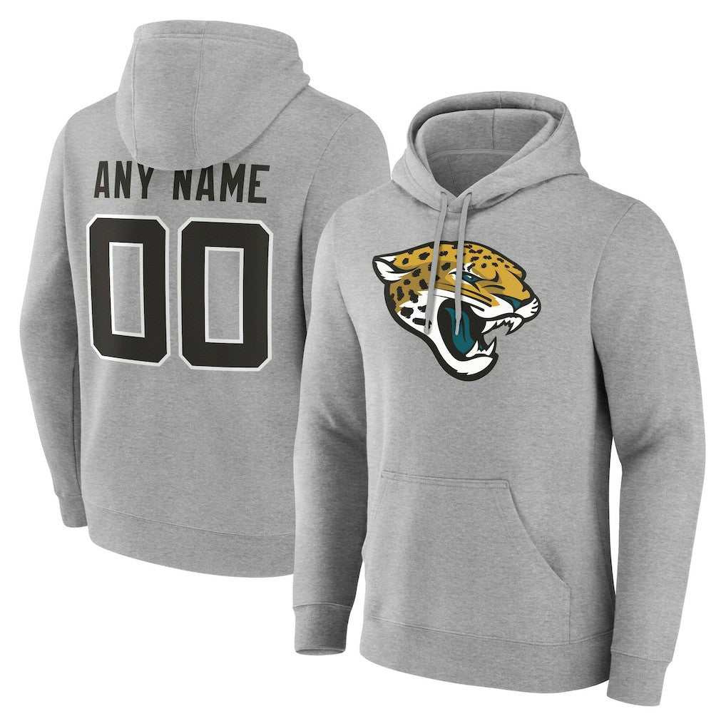 Jacksonville Jaguars Big & Tall Team Authentic Custom Hoodie Gray - NFL