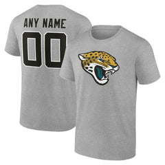 Jacksonville Jaguars Big & Tall Team Authentic Custom T-Shirt Gray - NFL