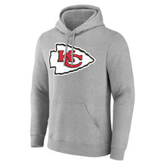 Kansas City Chiefs Big & Tall Team Authentic Custom Hoodie Gray - NFL
