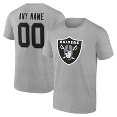 Las Vegas Raiders Big & Tall Team Authentic Custom T-Shirt Gray - NFL