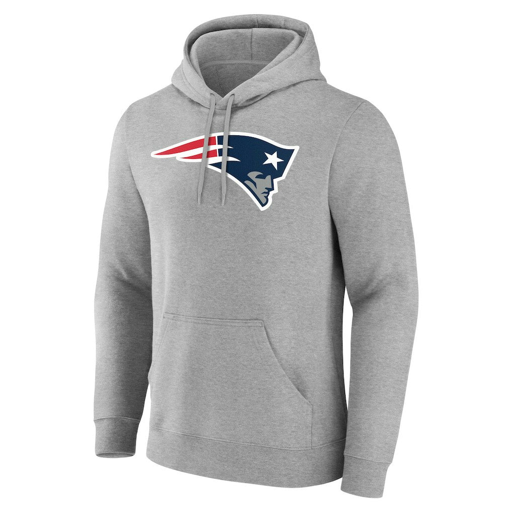 New England Patriots Big & Tall Team Authentic Custom Hoodie Gray - NFL