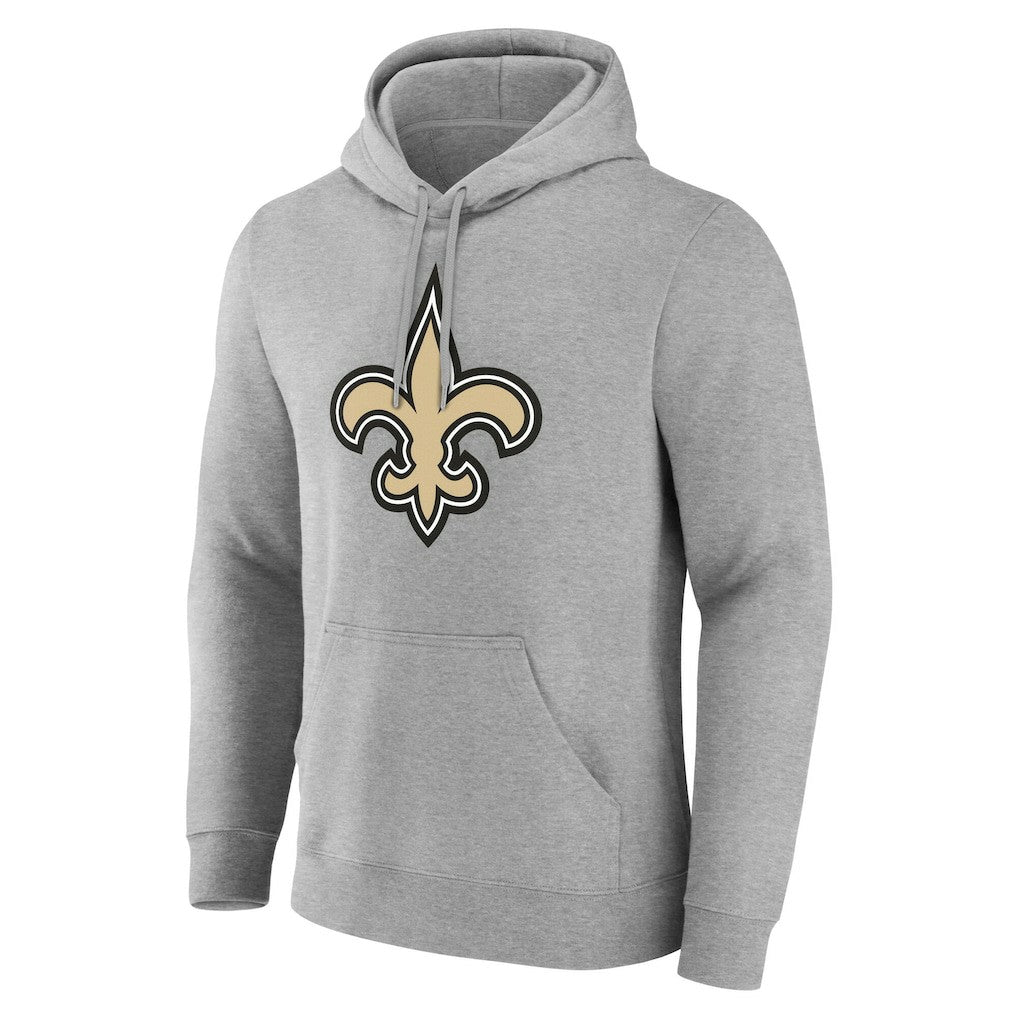 New Orleans Saints Big & Tall Team Authentic Custom Hoodie Gray - NFL