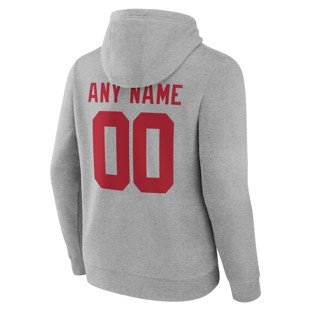 New York Giants Big & Tall Team Authentic Custom Hoodie Gray - NFL