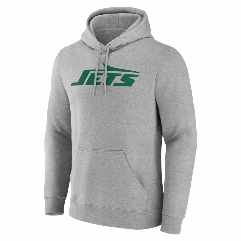 New York Jets Big & Tall Team Authentic Custom Hoodie Gray - NFL