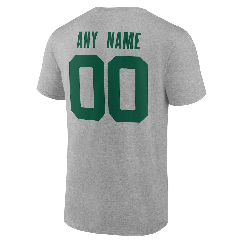 New York Jets Big & Tall Team Authentic Custom T-Shirt Gray - NFL