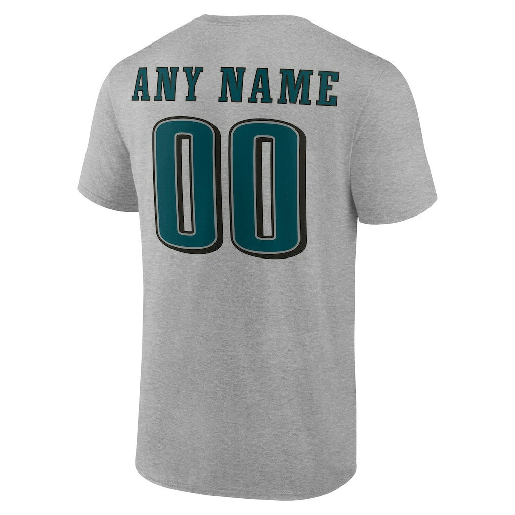 Philadelphia Eagles Big & Tall Team Authentic Custom T-Shirt Gray - NFL
