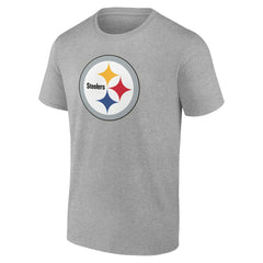 Pittsburgh Steelers Big & Tall Team Authentic Custom T-Shirt Gray - NFL
