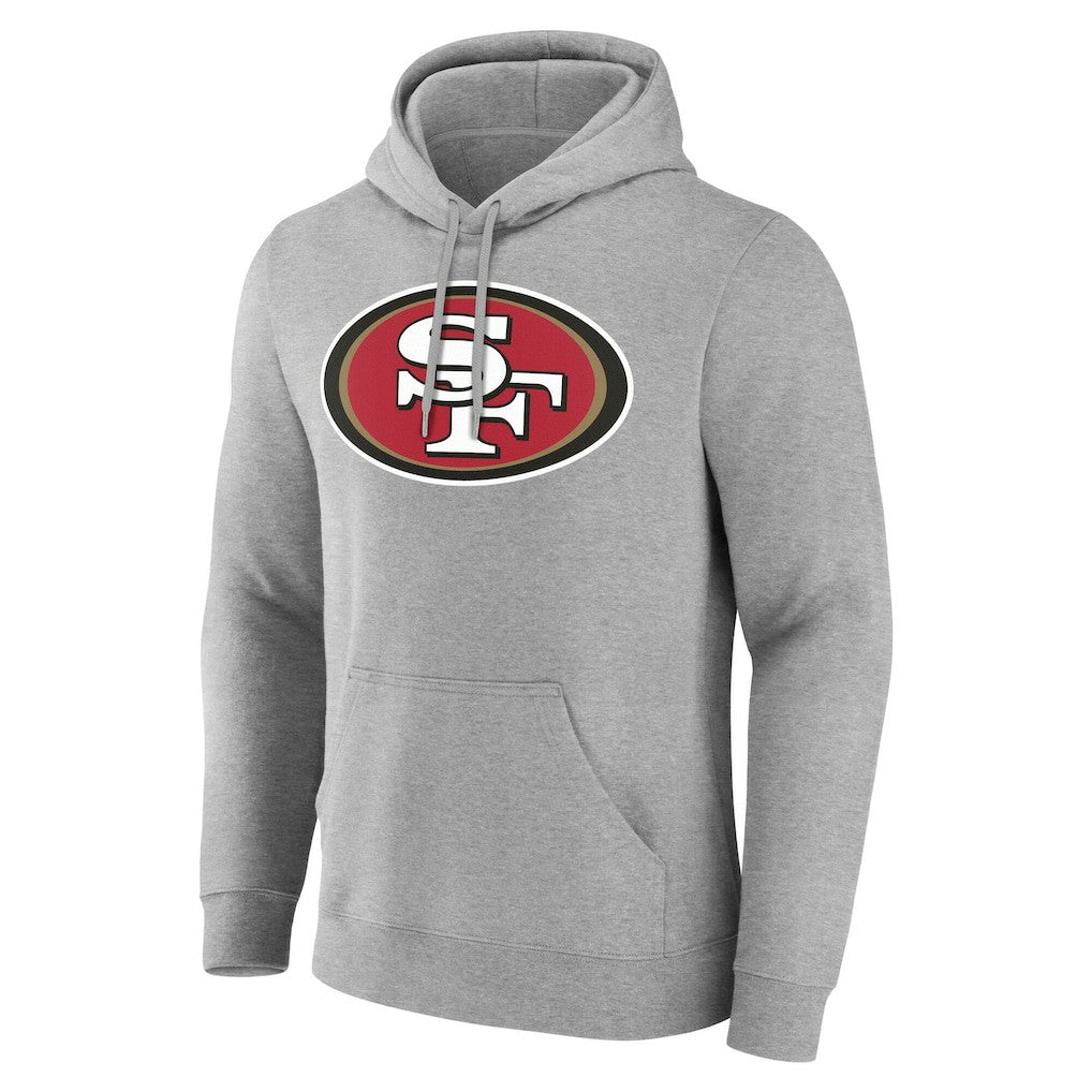 San Francisco 49ers Big & Tall Team Authentic Custom Hoodie Gray - NFL
