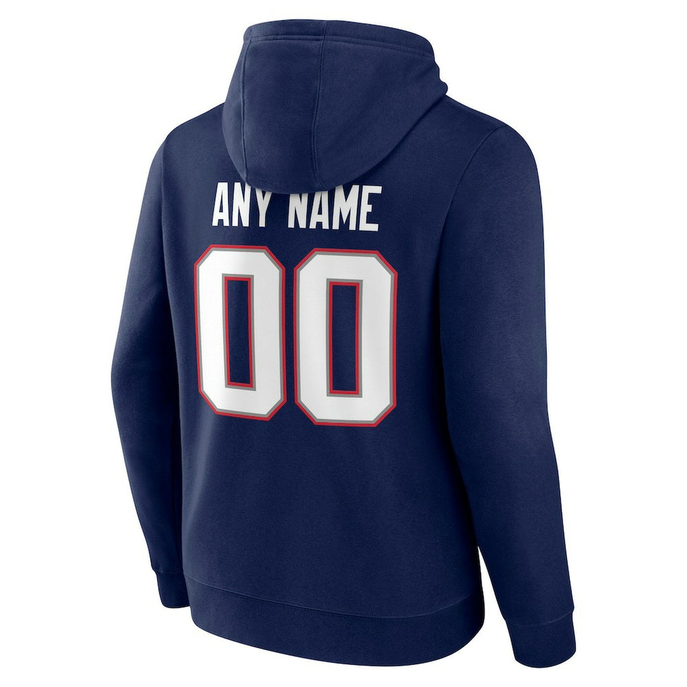 New England Patriots Big & Tall Team Authentic Custom Hoodie Navy - NFL