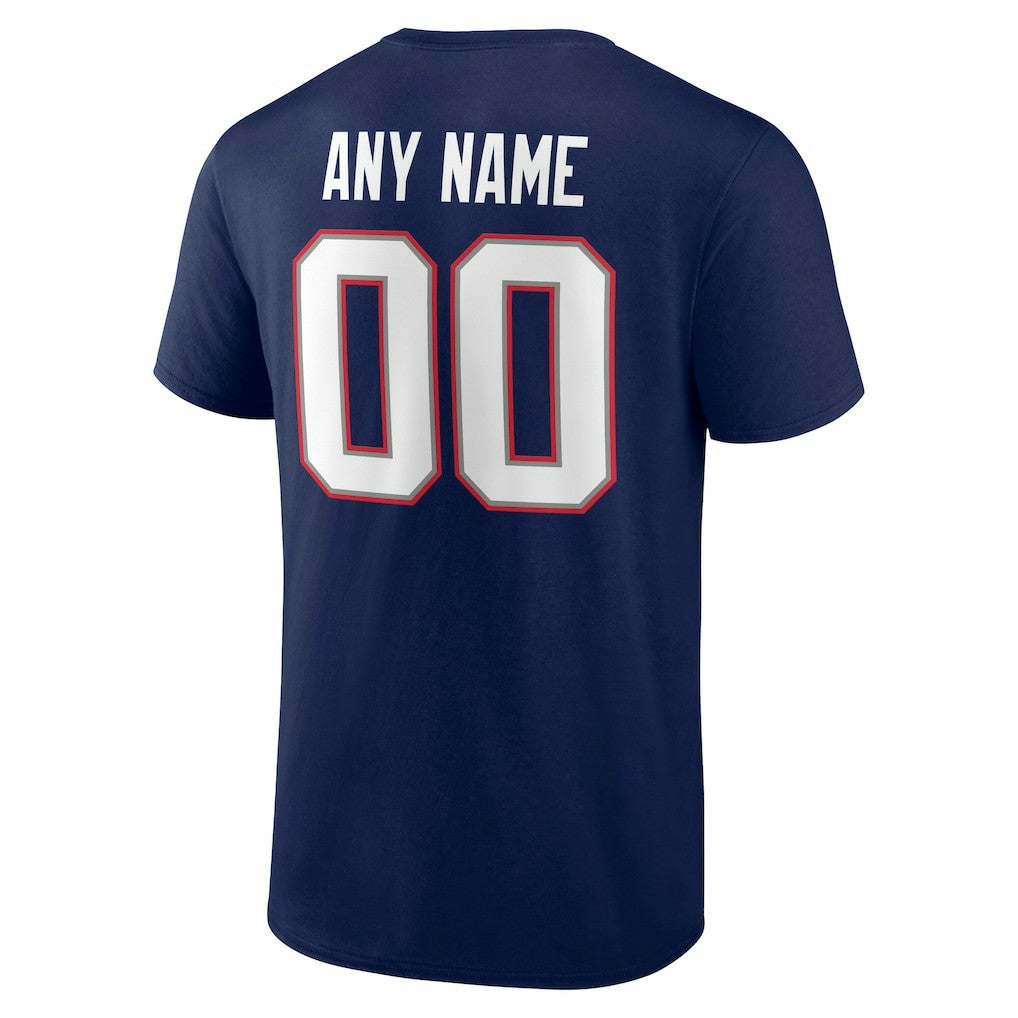 New England Patriots Big & Tall Team Authentic Custom T-Shirt Navy - NFL