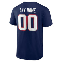 New England Patriots Big & Tall Team Authentic Custom T-Shirt Navy - NFL