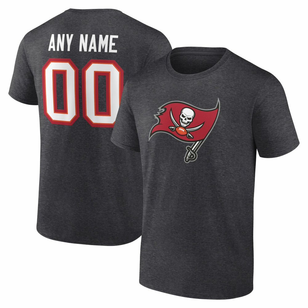 Tampa Bay Buccaneers Big & Tall Team Authentic Custom T-Shirt Charcoal - NFL