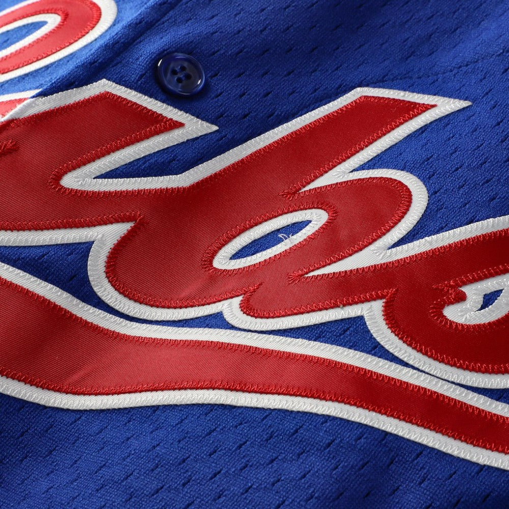Ryne Sandberg Chicago Cubs Mitchell & Ness Cooperstown Collection 1996 Mesh Batting Practice Button-Up Jersey - Royal | MLB Jerseys