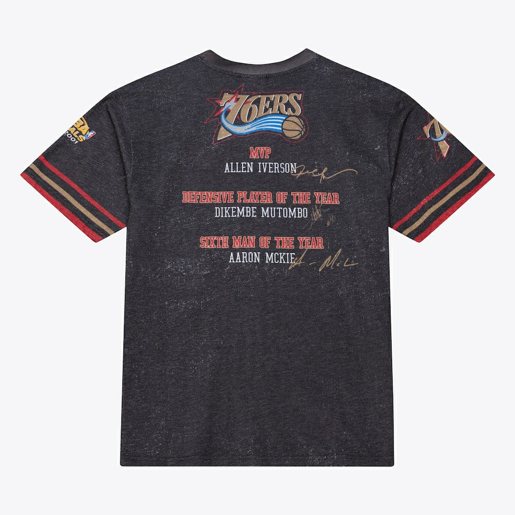 Mitchell & Ness - Philadelphia 76ers Hardwood Classics Originals Collection 2000-2001 Team Roster T-Shirt - Black