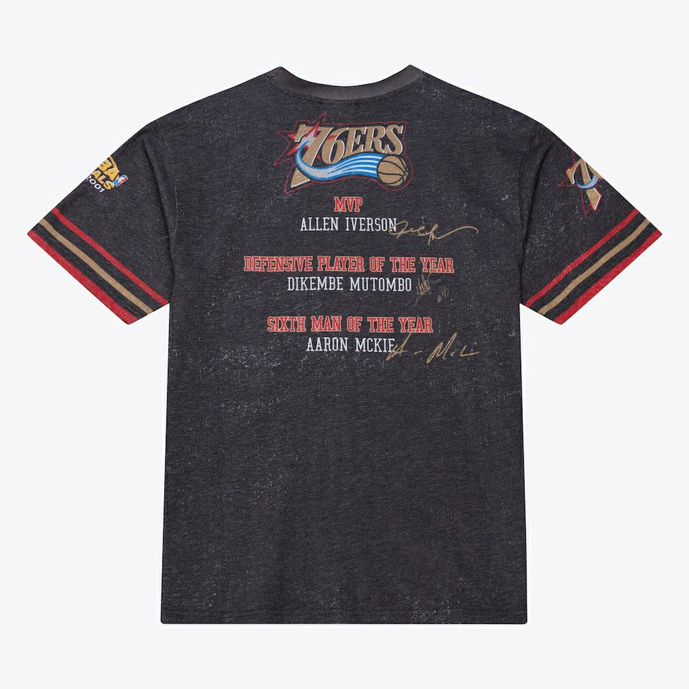 Mitchell & Ness - Philadelphia 76ers Hardwood Classics Originals Collection 2000-2001 Team Roster T-Shirt - Black