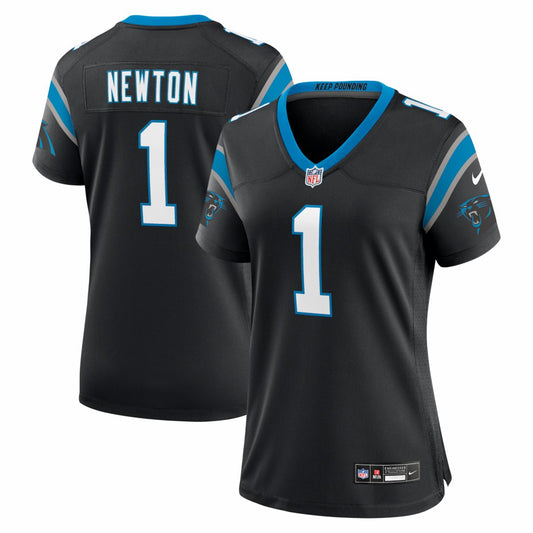Cam Newton Carolina Panthers Women's Team Retired Game Jersey - Black | NFL Jerseys